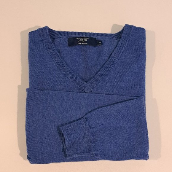 J. Crew 100% Merino Wool V-neck Men's Small Long Sleeve Sweater - Picture 7 of 13